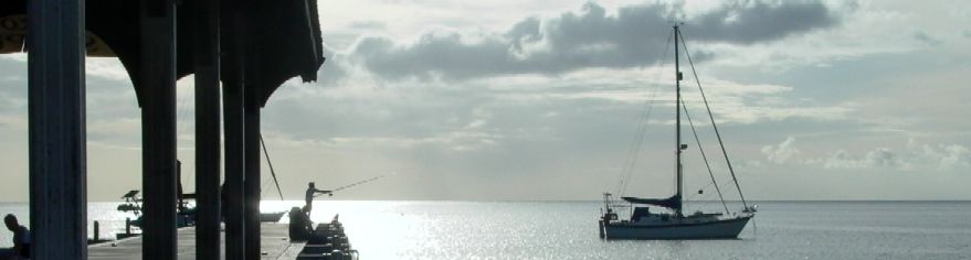 St Pierre, Martinique: anchored just off the dock